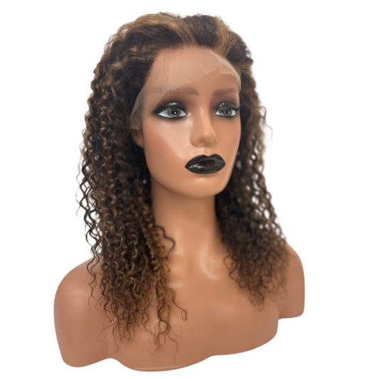 Miss Angie Corkscrew Kinky Curly Human Hair Lace Wig